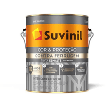 Tinta Esmalte Sintético Acetinado Cor e Proteção Contra Ferrugem Branco 3,6l - Suvinil
