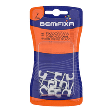 Fixa Fio Coaxial Branco 4115 7mm  - Bemfixa
