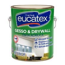 Tinta Acrílica Fosco Gesso & Drywall Branco 3,6l - Eucatex