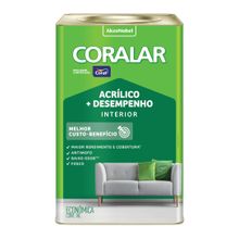 Tinta Acrílica Fosco Coralar Mais Desempenho Gelo 18l - Coral