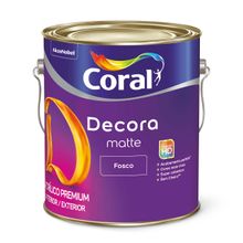 Tinta Acrílica Fosco Decora Matte Branco Neve 3,6l - Coral