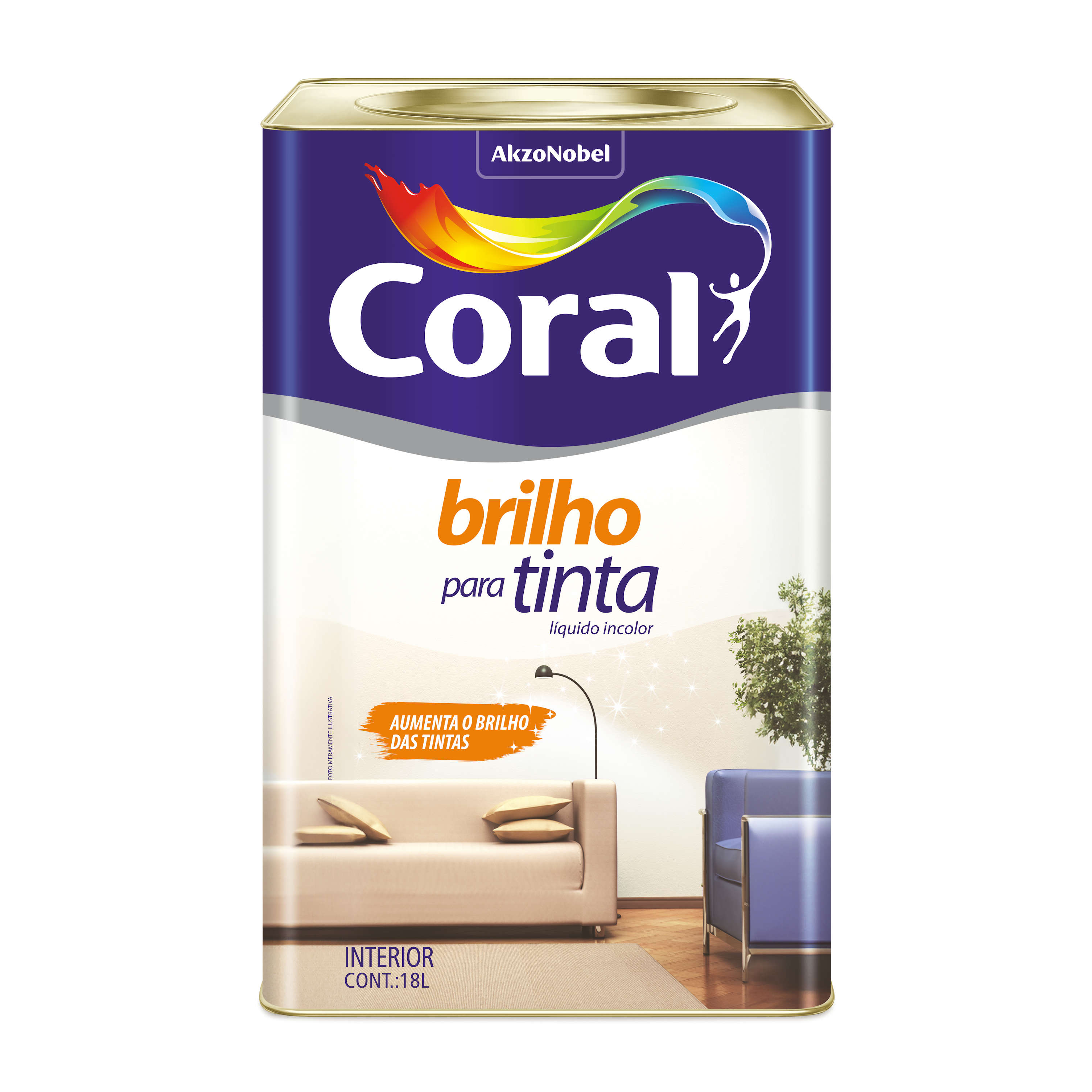 BRILHO PARA TINTA 18L - CORAL