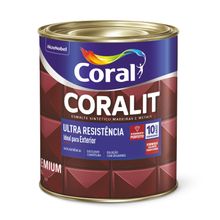 Tinta Esmalte Sintético Brilhante Coralit Ultra Resistencia Tabaco 225ml - Coral