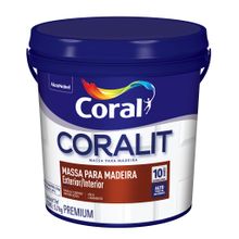 Massa para Madeira Coralit Balde Plástico 5,7kg - Coral