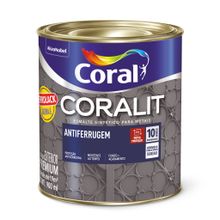 Tinta Esmalte Sintético Brilhante Coralit Anti Ferrugem Platina 900ml - Coral