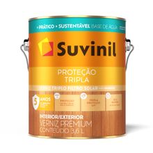 Verniz Base Água Brilhante Proteção Tripla Mogno 3,6l - Suvinil