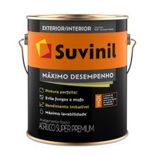 Tinta Acrílica Fosco Maximo Desempenho Branco 3,6l - Suvinil