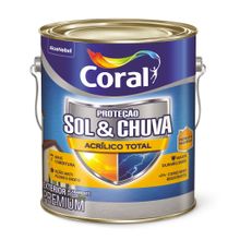 Tinta Acrílico Total Fosco Proteção Sol & Chuva Branco 3,6l - Coral