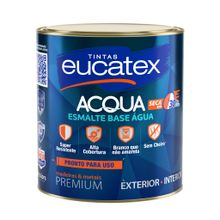 Tinta Esmalte Base Água Acetinado Acqua Branco 900ml - Eucatex