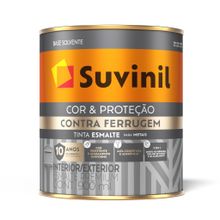 Tinta Esmalte Sintético Acetinado Cor e Proteção Contra Ferrugem Branco 900ml - Suvinil
