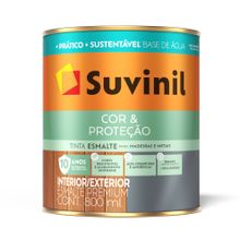 Tinta Esmalte Base Água Acetinado Cor e Proteção Branco 900ml -  Suvinil