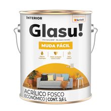 Tinta Acrílica Fosco Muda Facil Branco 3,6l - Glasu