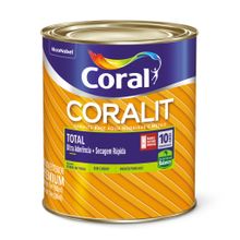 Tinta Esmalte Base Água Brilhante Coralit Total Branco 900ml - Coral