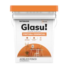 Tinta Acrílica Fosco Pintura Essencial Balde Plástico Branco 15l - Glasu!