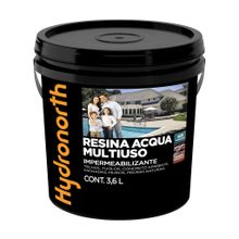 Resina Acrílica Brilhante Base Água Multiuso Acqua Balde Incolor 3,6l - Hydronorth