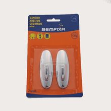Gancho Adesivo Cromado Médio 4910 - Bemfixa