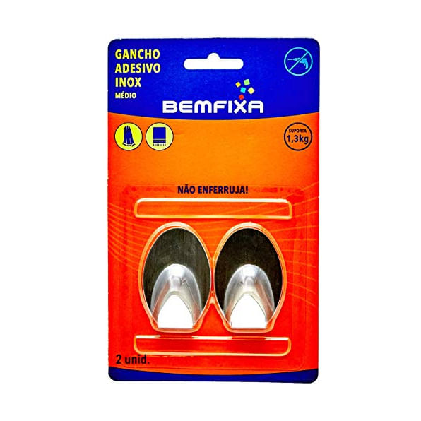 GANCHO-ADESIVO-INOX-4914-MEDIO-BEMFIXA