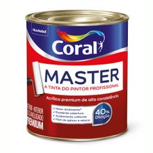 Tinta Acrílica Fosco Master Branco 900ml - Coral