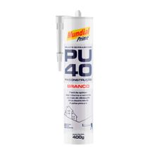 Selante Adesivo Construção PU40 Branco 400g - Mundial Prime