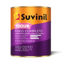 Tinta Acrílica Toque Fosco Completo Preto Absoluto 800ml - Suvinil