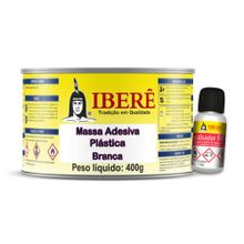 Massa Adesiva Plástica Branca 400g - Iberê