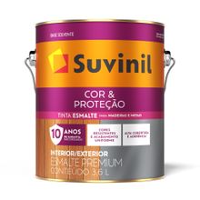 Tinta Esmalte Sintético Acetinado Cor e Proteção Branco Neve 3,6l - Suvinil