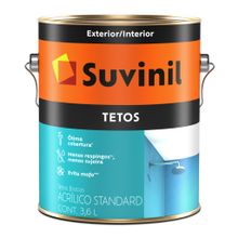 Tinta Acrílica Fosco Tetos Branco Neve 3,6l - Suvinil